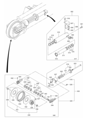 940014-23001-0 Ленивец ходовой части в сборе Furukawa HCR1200